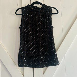 Sleeveless Mock Neck Blouse
